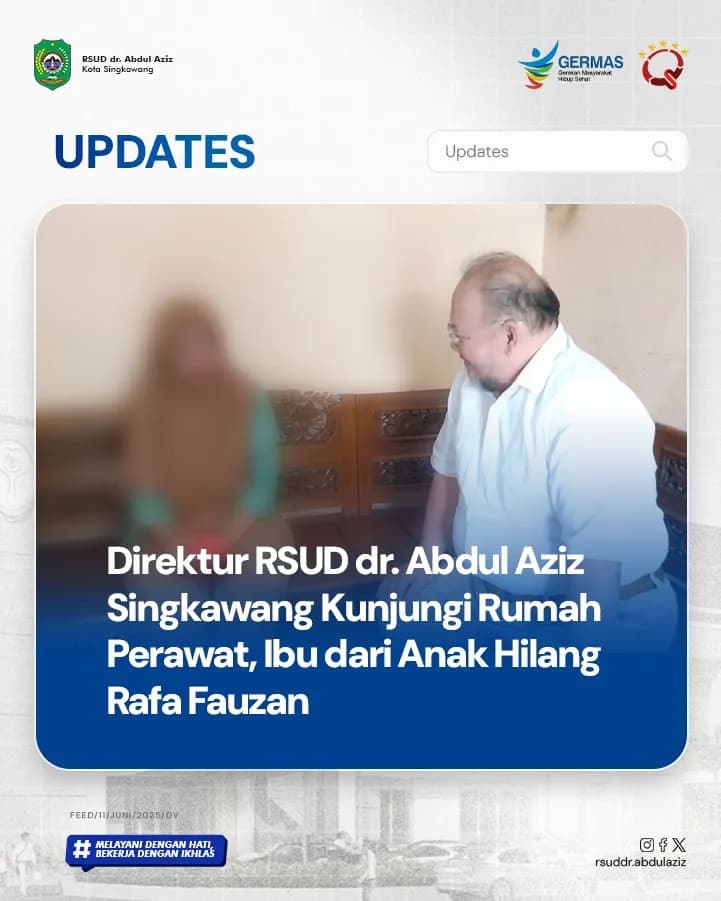 Direktur RSUD dr. Abdul Aziz Singkawang Kunjungi Rumah Perawat, Ibu dari Anak Hilang Rafa Fauzan